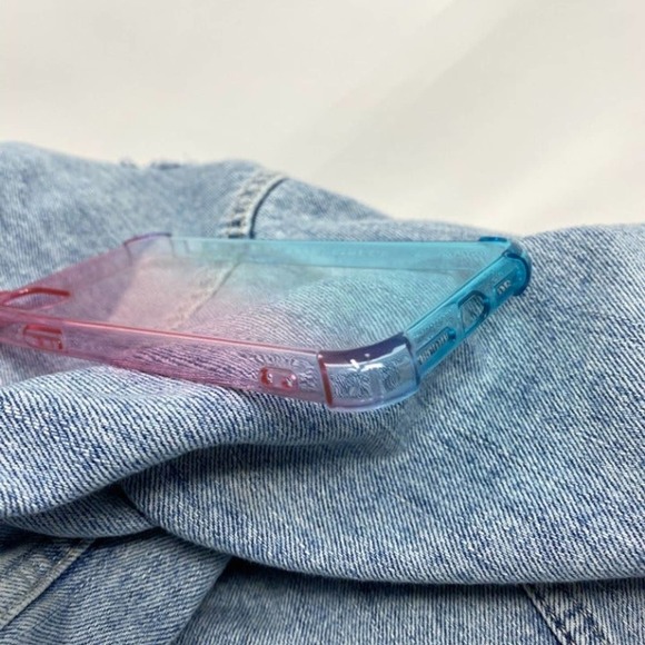 iPhone XS Max Case Pink Blue Clear Cover NEW - Picture 6 of 6
